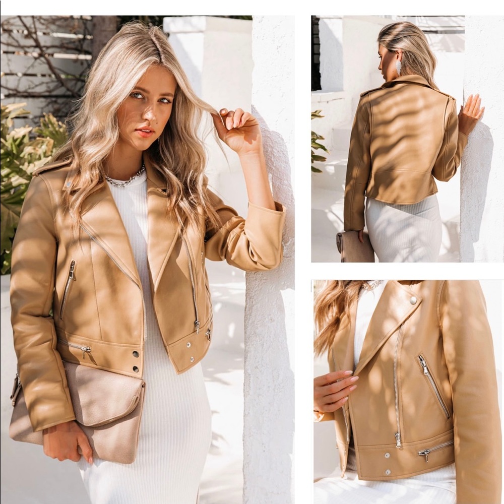 VICI - Gramercy Pocketed Faux Leather Moto Jacket